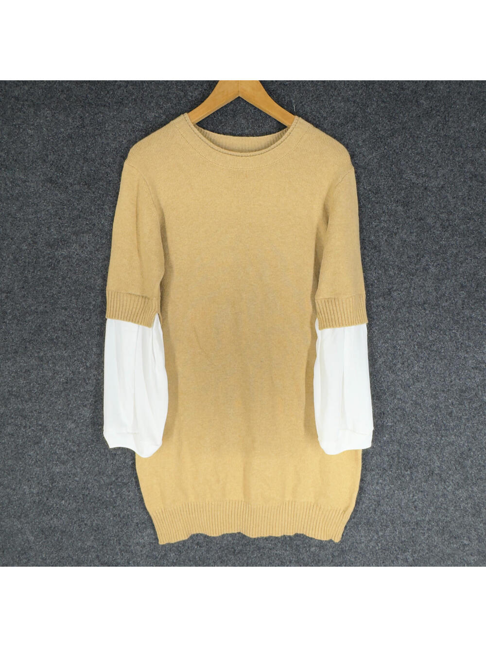 New Vince Camuto Sweater Dress Women S Small Brown Short Cotton Long Sleeve